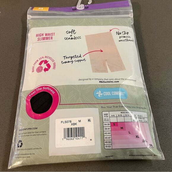 MAIDENFORM FLEXEES HIGH WAIST THIGH SLIMMER, black, MEDIUM new - Picture 4 of 5